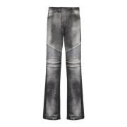 Løstsittende denim biker jeans