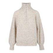 Sand Melange Half-Zip Sweater