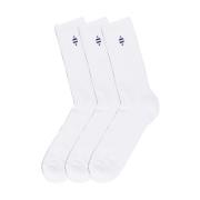 White Panos Emporio 3Pk Panos Cotton Tennis Sokker