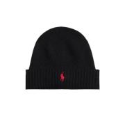 Varm Ribbestrikket Beanie Lue