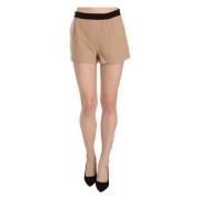 Elegant Beige Mini-Shorts med Medium Midje