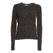 Antrasitt Strikkgenser Crew-Neck Pullover Aw24