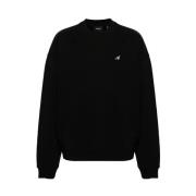 Svart Crew Neck Logo Sweatshirt