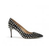 Studded skinnpumper med 7,5 cm hæl