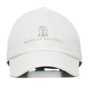 Ivory Bomull Baseball Cap med Logo