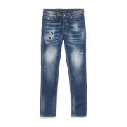 Slim Fit Blå Denim Jeans