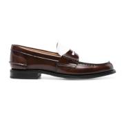 Brun Skinnloafers Elegant Stil