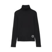 Matthieu svart turtleneck topp