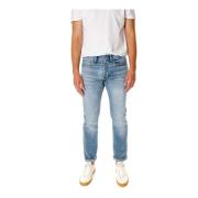 Straight Fit Jeans med Lav Midje