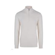 Elegant Half-Zip Genser med Delikat Mønster