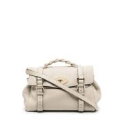 Flettet Håndtak Crossbody Veske i Beige