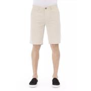 Beige Bermuda Shorts i bomull