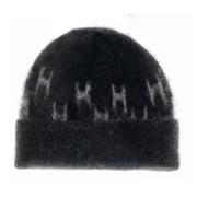 Svart Asta Beanie Lue Mohair Blanding