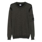 Lambswool Crewneck Sweater med Ciniglia Detalj