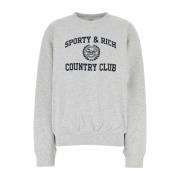 Behagelig Grå Bomullsblandings Sweatshirt