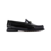 Sorte skinnloafers for kvinner