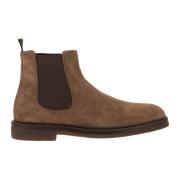 Suede Chelsea Boot med Håndverk og Fine Materialer