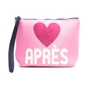 Rosa Hjerte Logo Clutch Veske