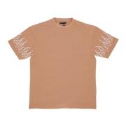 Flame Broderi Tee Terracotta T-Skjorte