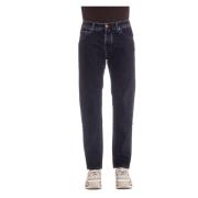 Blå Flocked Denim Scott Fit Jeans