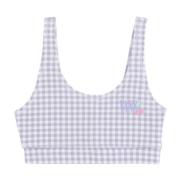 Gingham Bralet Lavender Top