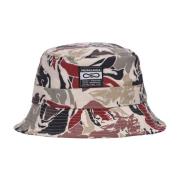 Camo Bucket Hat med Brodert Logo