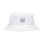 Hvit Bomull Bucket Hat med Ventilasjon