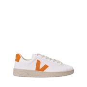 Hvite Urca Sneakers med Oransje Innlegg