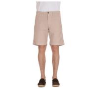 Rosa Bomull Bermuda Shorts