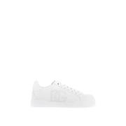 Perforerte logo skinn sneakers