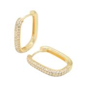 Gull Diamantkant Hoops