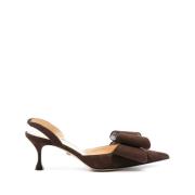 Mørkebrun Kitten Heel Slingback Sko