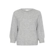 Melange Pullover Sweat med Elastan