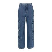 Blå Cargo Straight Jeans