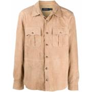 Beige Suede Safari Jacket