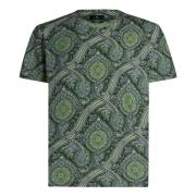 Grønn Paisley Print T-skjorte