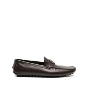 Brune skinnloafers for avslappet stil