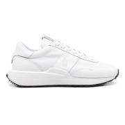 Hvite Skinn Casual Sneakers