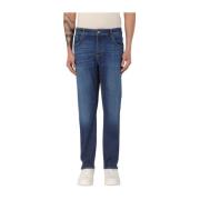 Stretch denim jeans med smal passform