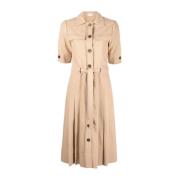 Casual Beige Midi Kjole