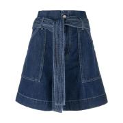 Blå Bomull Elegant Shorts