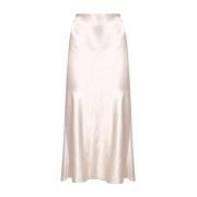 Beige Casual Slip Skjørt