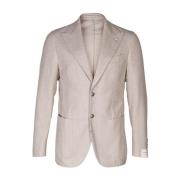 Herre Bomull Blazer med Metallknapper