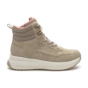 Beige Casual Closed Booties Kvinner