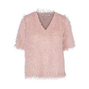 Rose Hairy Top Shirt, Bluse