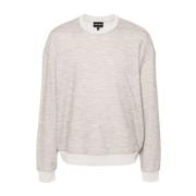 Mélange Crew Neck Sweater Grå