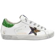 Hvit Slange Stjerne Glitter Sneakers