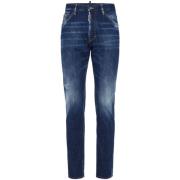 Marineblå Whisker Denim Jeans