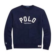 Marineblå Fleece Logo Sweatshirt