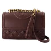 Leather shoulder-bags